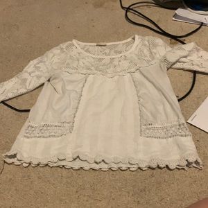 Part lace blouse